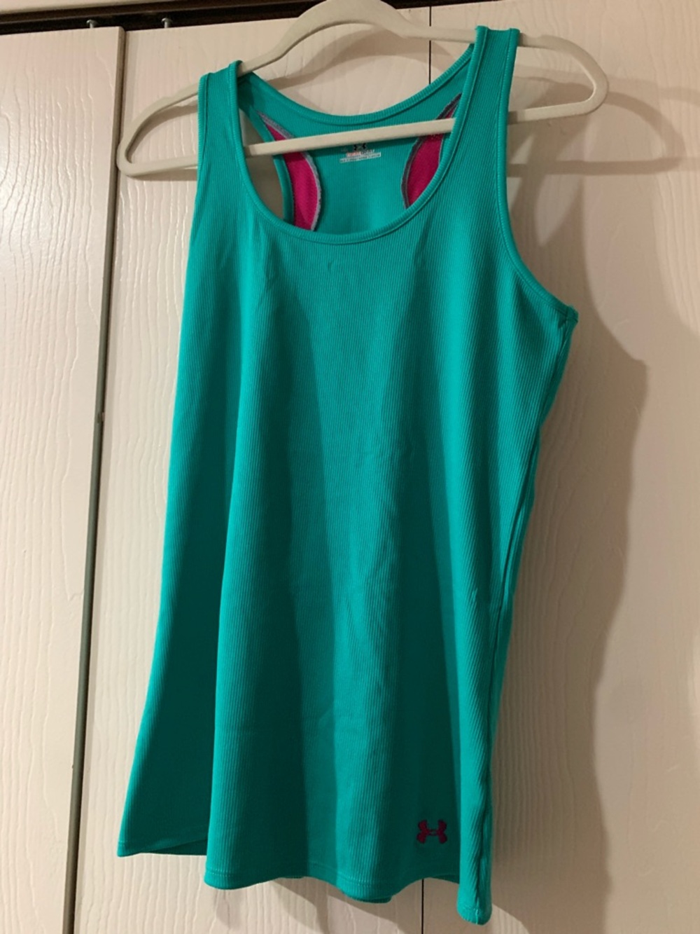 Under Armour Teal Racerback Tank with Pink Accents